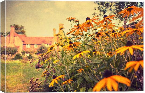 English country garden Canvas Print by Dawn Cox