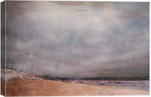 A Seaside Stroll Canvas Print by Dawn Cox