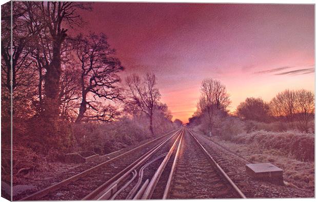  Kemsing Railway Canvas Print by Dawn Cox