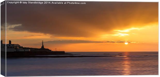  Aberystwyth winter sunset over smooth seas Canvas Print by Izzy Standbridge