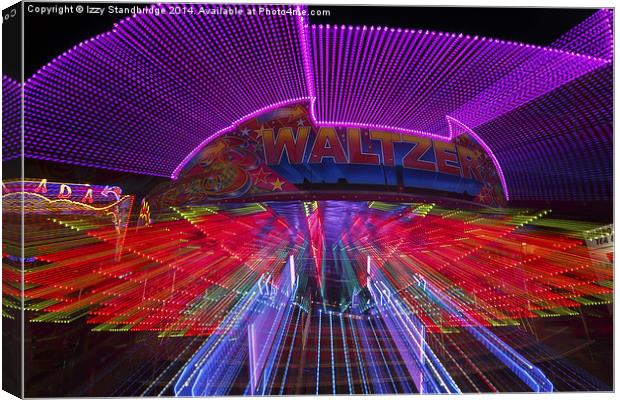  Zoomburst picture of the Waltzer funfair ride Canvas Print by Izzy Standbridge