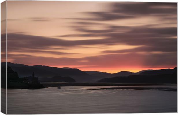 Barmouth Sunrise Canvas Print by Tony Bates