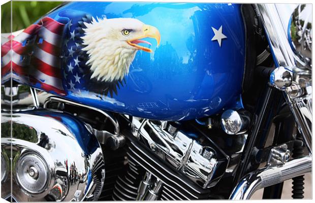 Custom Harley Davidson Canvas Print by Tony Bates