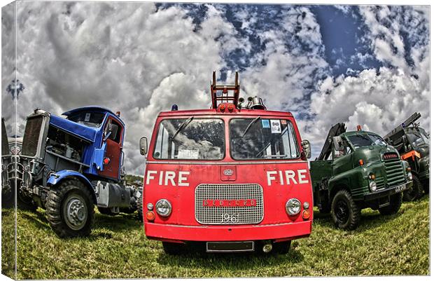 1961 vintage bedford fire engine Canvas Print by Tony Bates