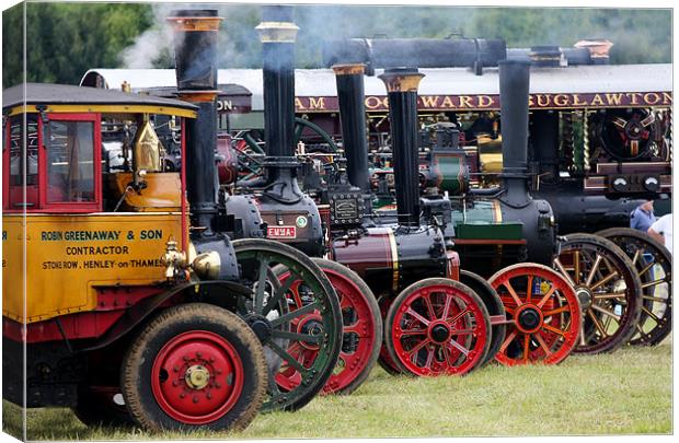 Steam engine rally Canvas Print by Tony Bates