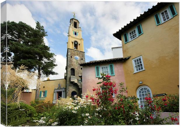  Portmerion village Canvas Print by Tony Bates