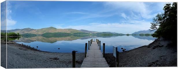  Derwent water panorama Canvas Print by Tony Bates