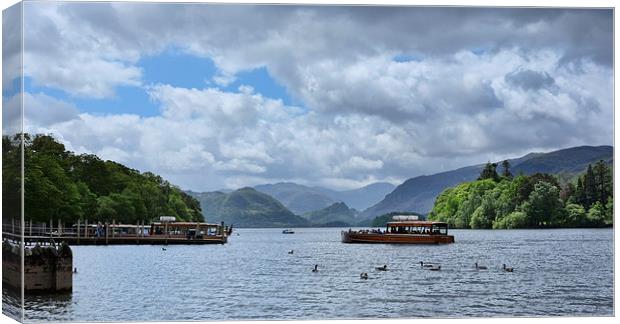  Derwent water launch Canvas Print by Tony Bates