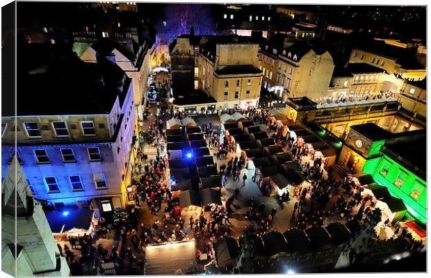  Bath Christmas Market Canvas Print by Tony Bates