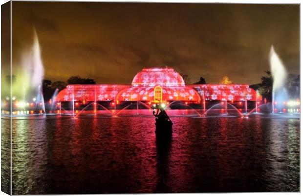 Kew Botanical gardens and palm house Canvas Print by Tony Bates