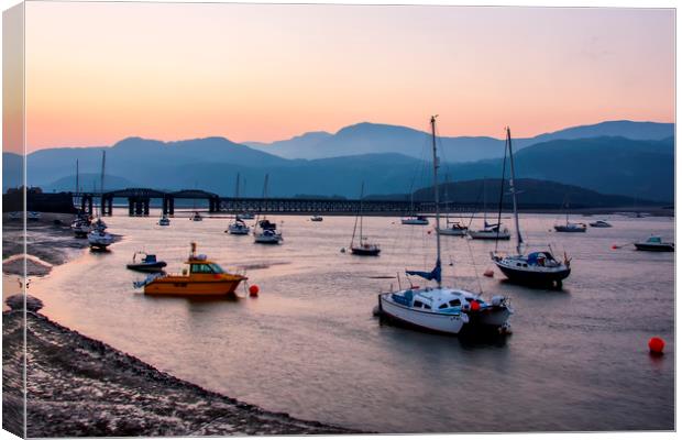 Barmouth bay north Wales Canvas Print by Tony Bates