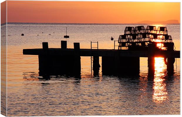 Lobster Pots Canvas Print by Tony Bates