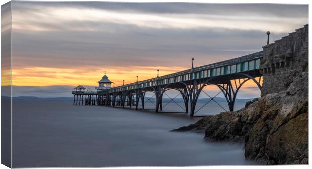 Clevedon Pier Canvas Print by Tony Bates