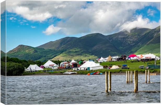 Derwent water Mountain festival Canvas Print by Tony Bates