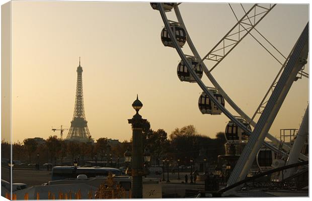 Paris at Dusk Canvas Print by Kate Young