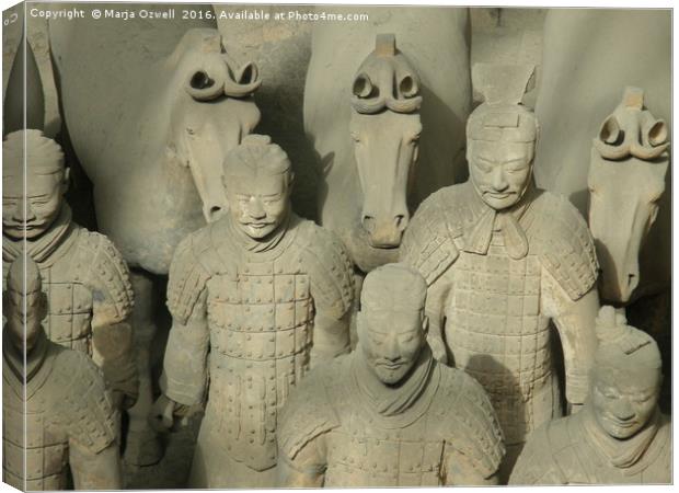 Terracotta Army Canvas Print by Marja Ozwell