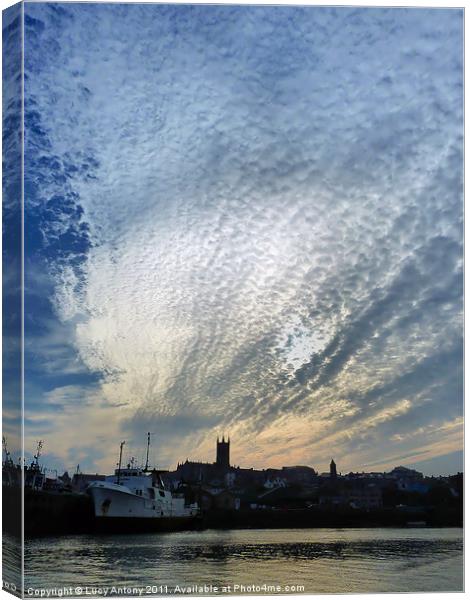 Sky over Penzance Canvas Print by Lucy Antony