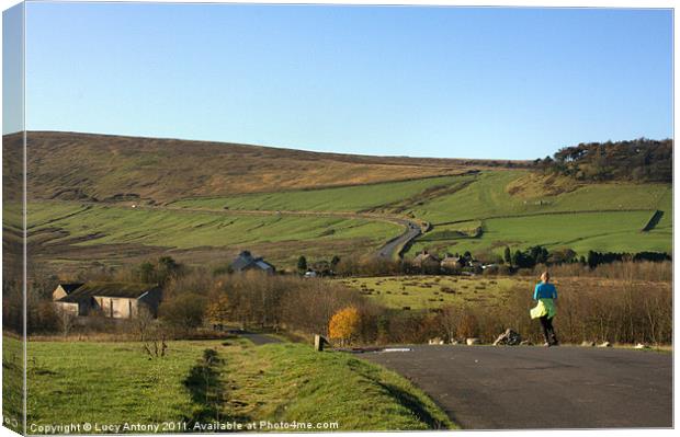 Peak runner Canvas Print by Lucy Antony