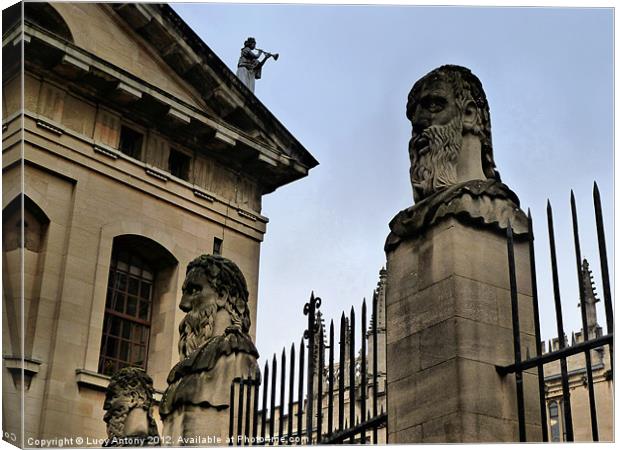 more Oxford heads Canvas Print by Lucy Antony