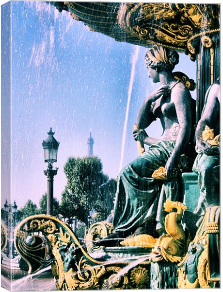 Place du Concorde, Paris Canvas Print by Lucy Antony