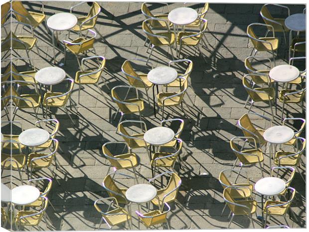 St Marks Square, Cafe Canvas Print by Lucy Antony