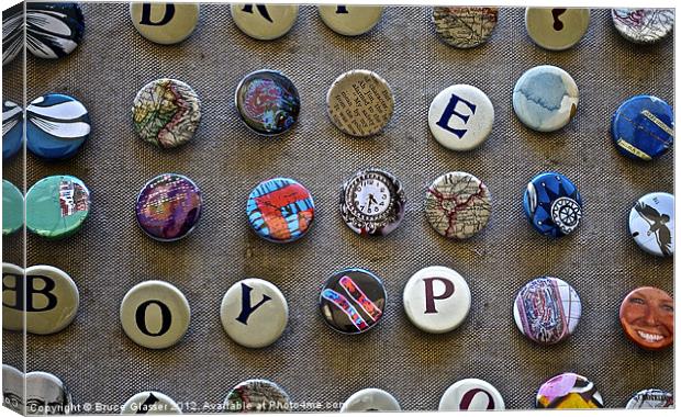BUTTONS Canvas Print by Bruce Glasser