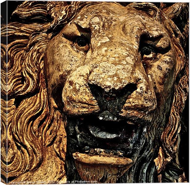 STONE LION Canvas Print by Bruce Glasser