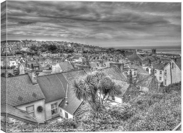 St Ives Rooftops Canvas Print by Allan Briggs
