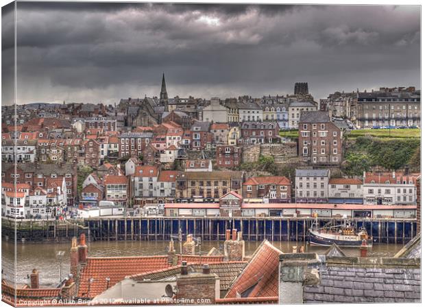 Whitby Quayside Canvas Print by Allan Briggs