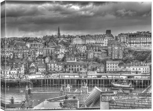 Whitby Quayside Canvas Print by Allan Briggs