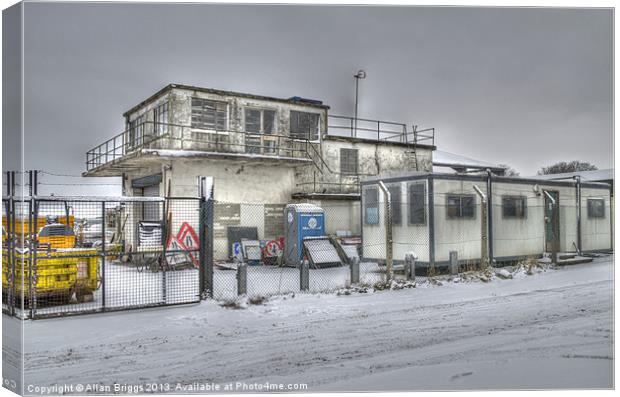 WWII RAF Control Tower Rufforth Airfield Canvas Print by Allan Briggs