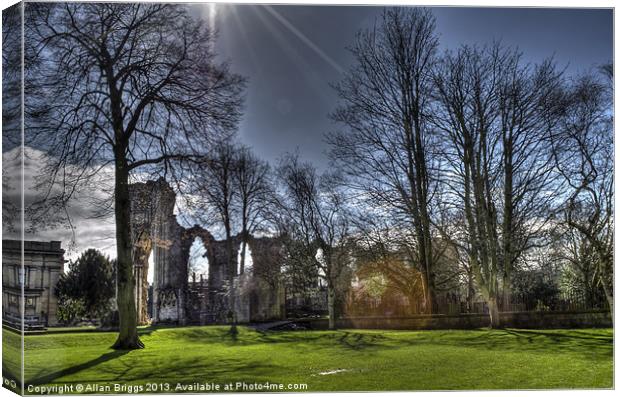 St Marys Abbey York Canvas Print by Allan Briggs