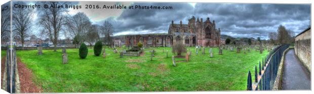 St Mary's Abbey, Melrose in the Scottish Boarders Canvas Print by Allan Briggs