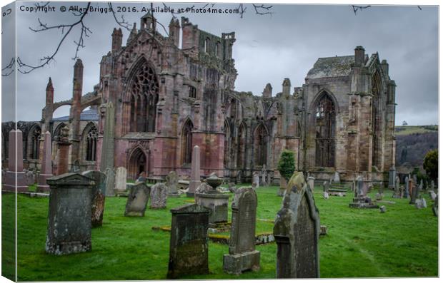 St Mary's Abbey, Melrose in the Scottish Boarders Canvas Print by Allan Briggs