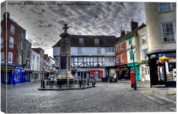 The Butter Market, Canterbury Canvas Print by Allan Briggs