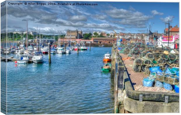 Scarborough Harbour Canvas Print by Allan Briggs