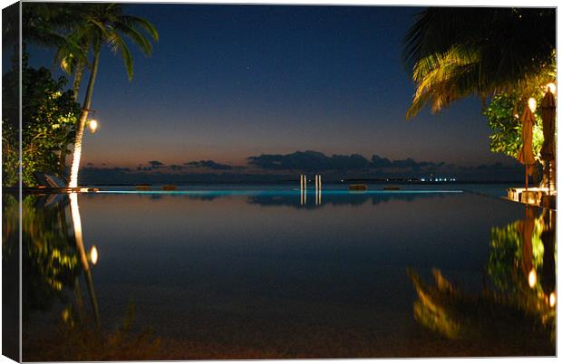 Night in the Maldives Canvas Print by Madeline Harris