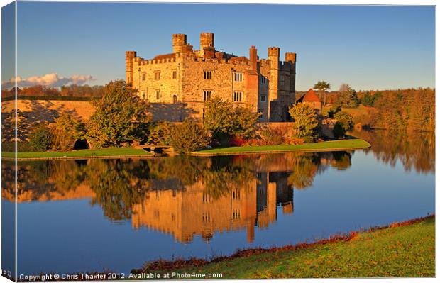 Leeds Castle in Autumn Canvas Print by Chris Thaxter