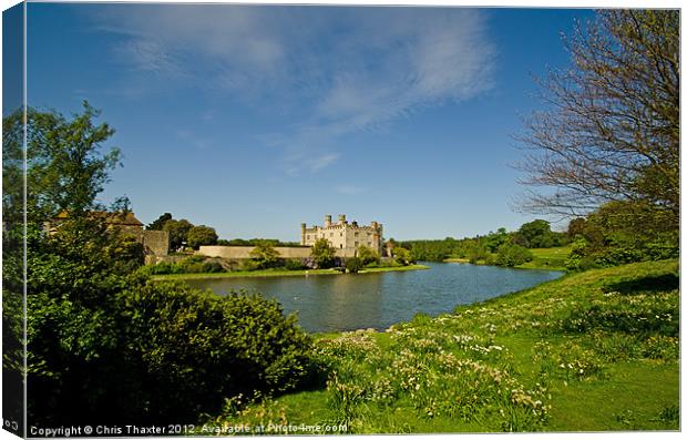 Leeds Castle in Spring Canvas Print by Chris Thaxter