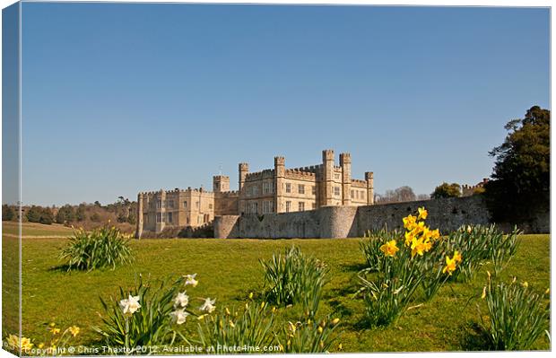 Leeds Castle in Spring 2 Canvas Print by Chris Thaxter