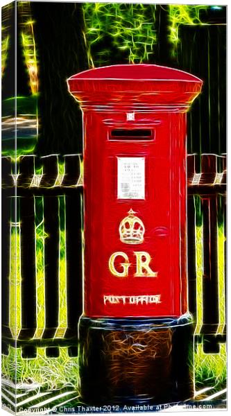 Fractalius Pillar Box Canvas Print by Chris Thaxter