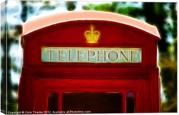 Red Telephone Box Canvas Print by Chris Thaxter