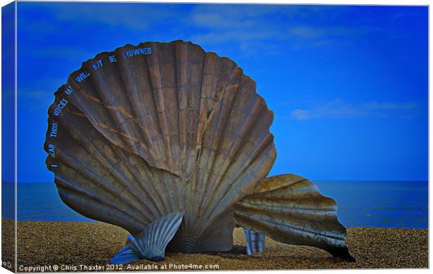 Aldeburgh The Scallop Canvas Print by Chris Thaxter