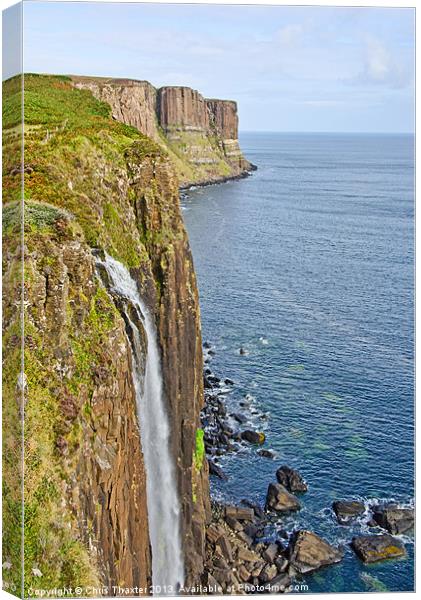 Majestic Kilt Rock Waterfall Canvas Print by Chris Thaxter