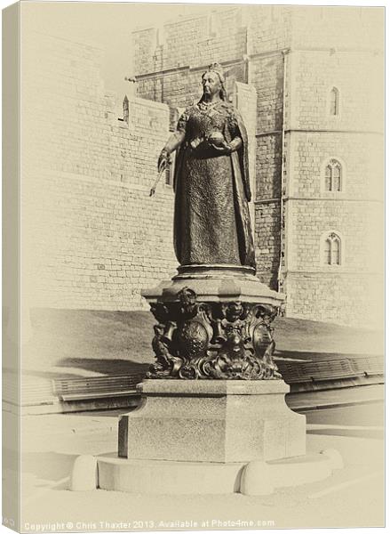 Majestic Queen Victoria Reigns Over Windsor Castle Canvas Print by Chris Thaxter