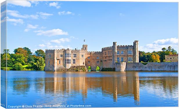 Majestic Leeds Castle A Reflection of British Hist Canvas Print by Chris Thaxter