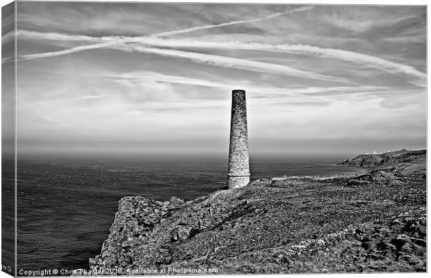Levant to Pendeen View Black and White Canvas Print by Chris Thaxter