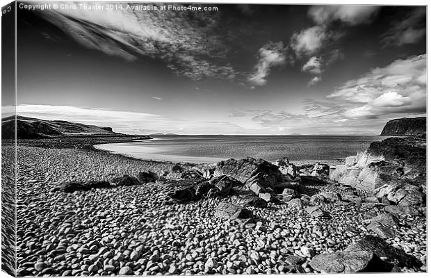 Rocky Beach Milovaig Isle of Skye Canvas Print by Chris Thaxter