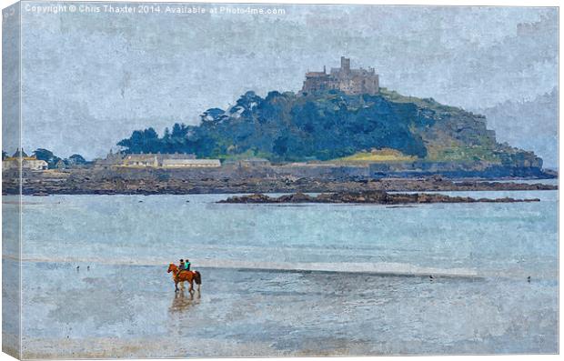 St Michaels Mount Canvas Print by Chris Thaxter