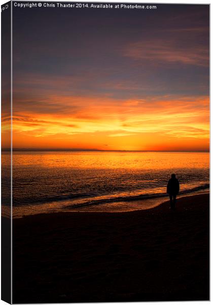  Watching the Sunset Canvas Print by Chris Thaxter